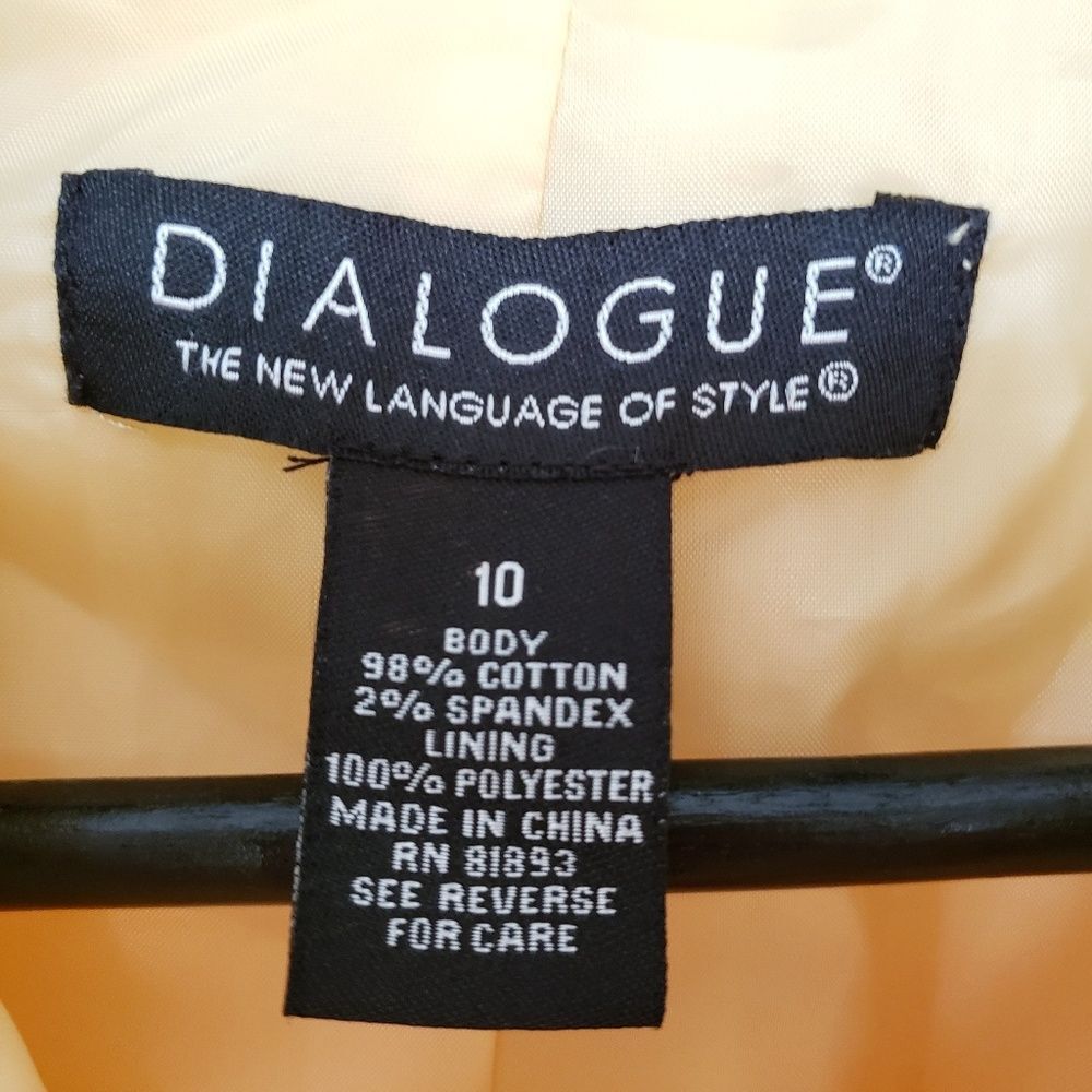 Dialogue Button Front Blazer Jacket Light Yellow … - image 3